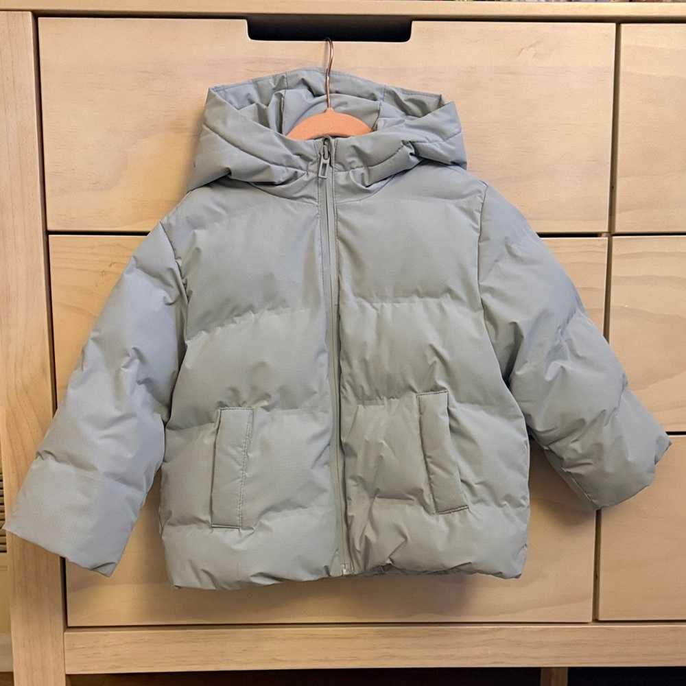Zara Kids Light Gray Puffer Jacket